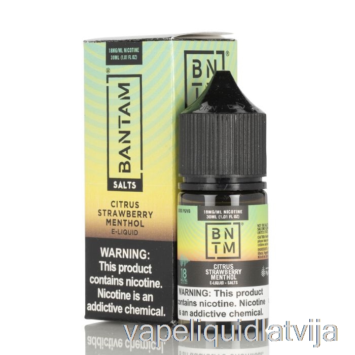 Citrusaugļu Zemeņu Mentola Sāļi - Bantam Vape - 30ml 18mg Vape šķidrums